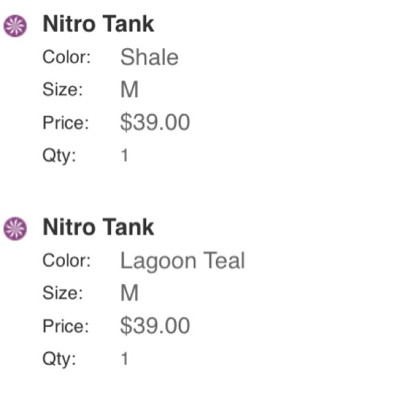 Two Athleta medium nitro tanks NWOT - Picture 3 of 5